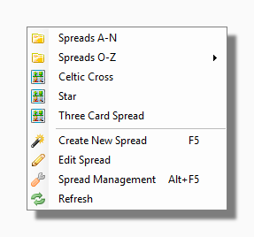My Spreads Menu